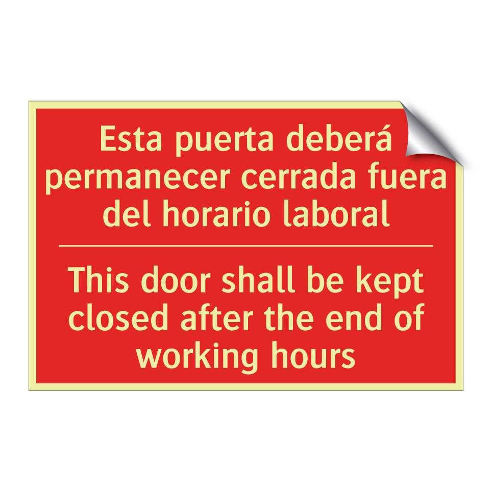 Esta puerta deberá permanecer /.../ - This door shall be kept /.../