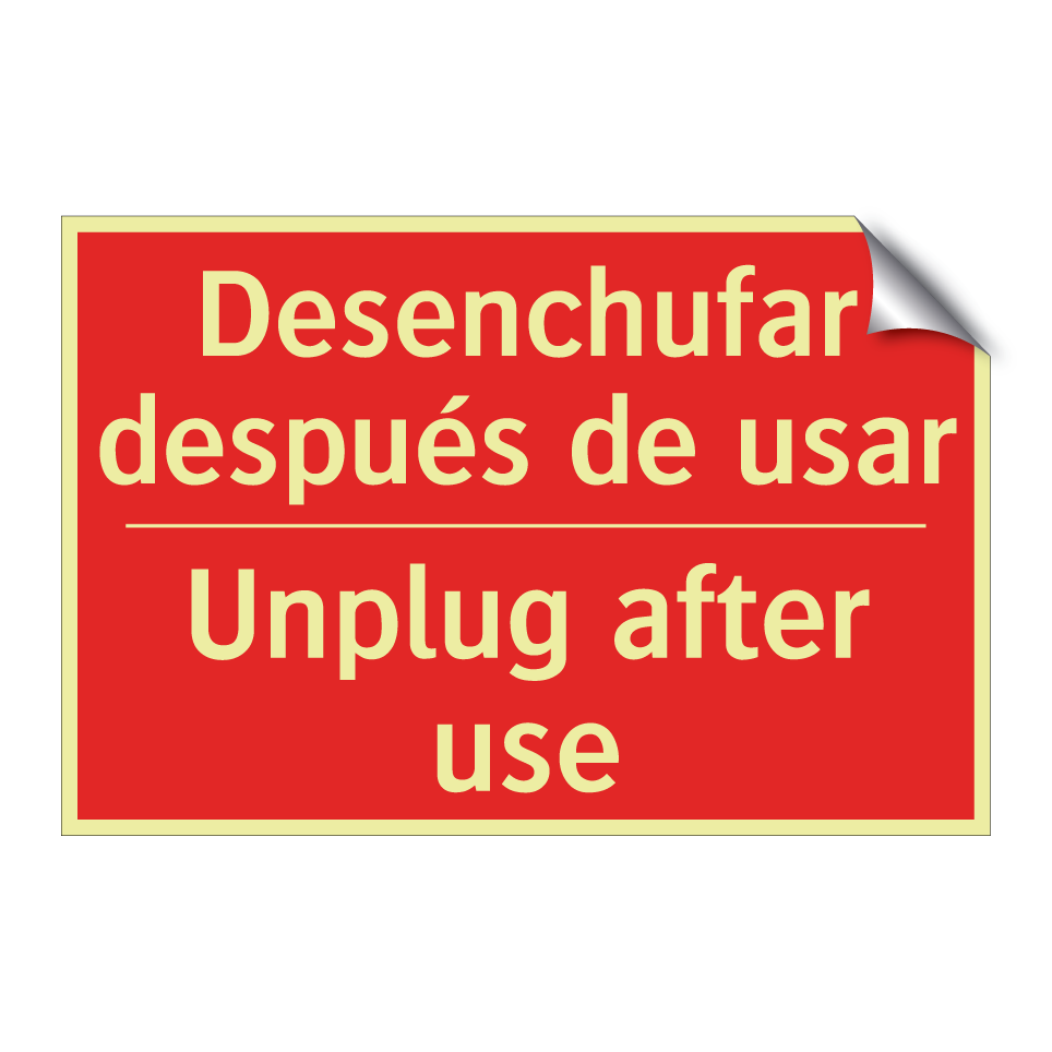 Desenchufar después de usar - Unplug after use
