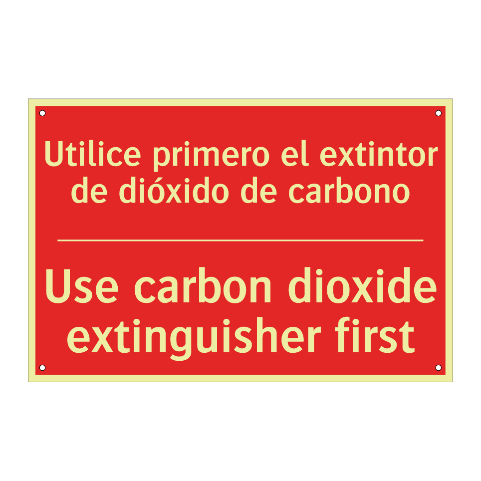 Utilice primero el extintor /.../ - Use carbon dioxide /.../