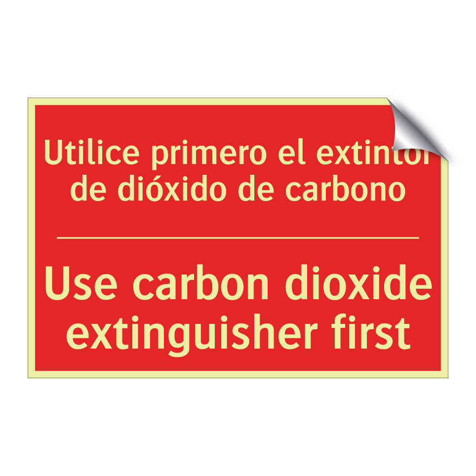 Utilice primero el extintor /.../ - Use carbon dioxide /.../