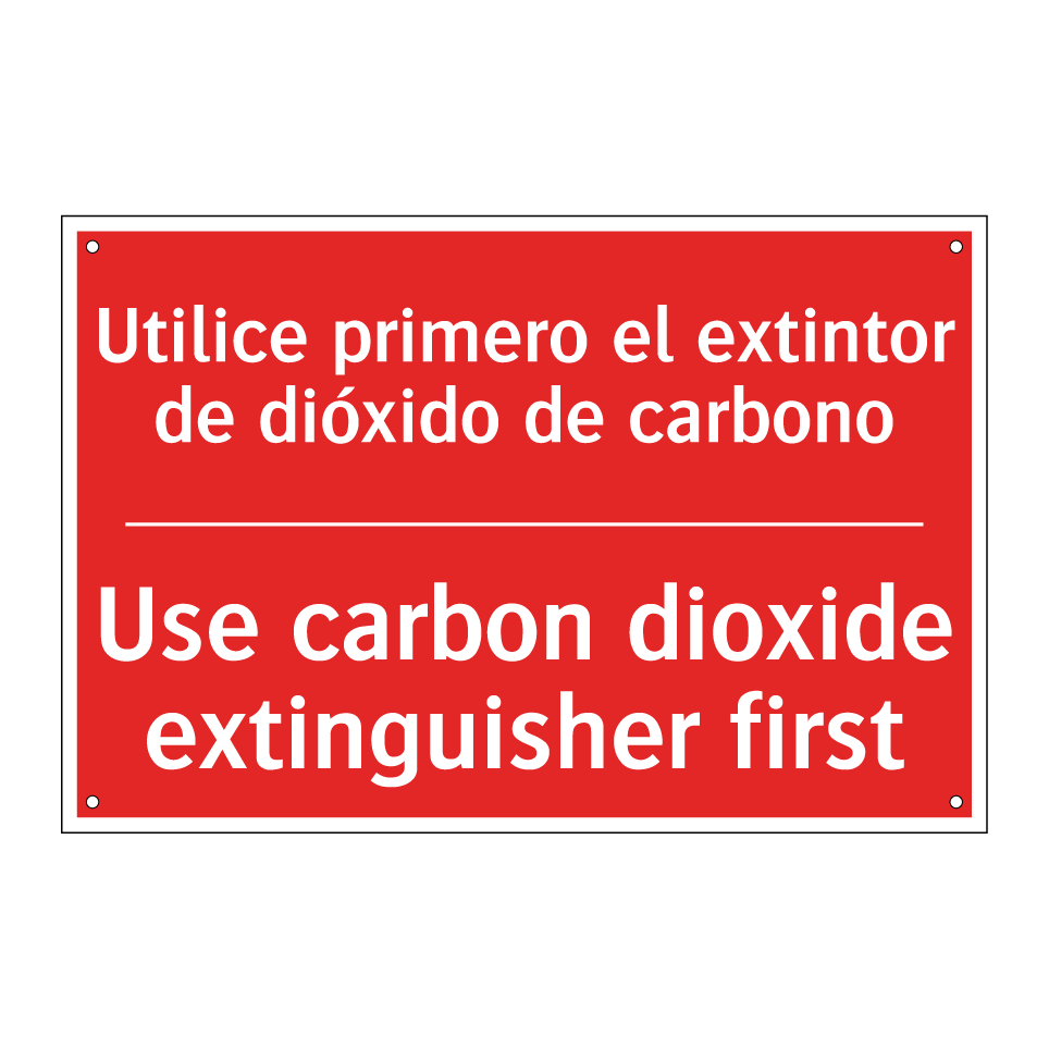 Utilice primero el extintor /.../ - Use carbon dioxide /.../