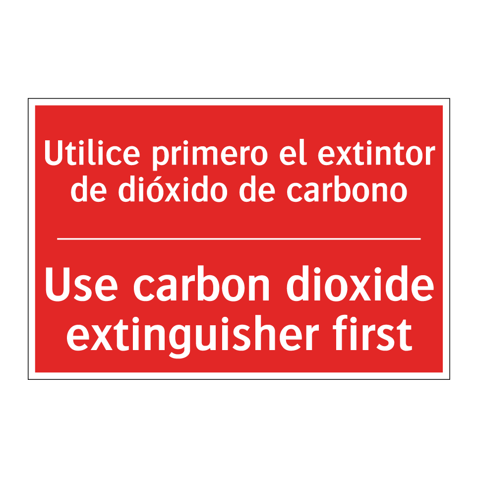 Utilice primero el extintor /.../ - Use carbon dioxide /.../