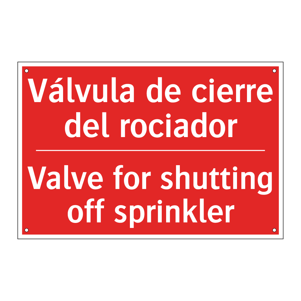 Válvula de cierre del rociador - Valve for shutting off /.../