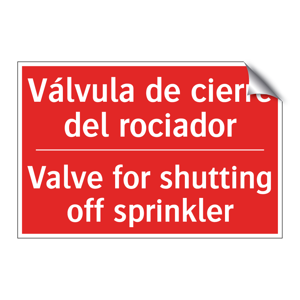 Válvula de cierre del rociador - Valve for shutting off /.../