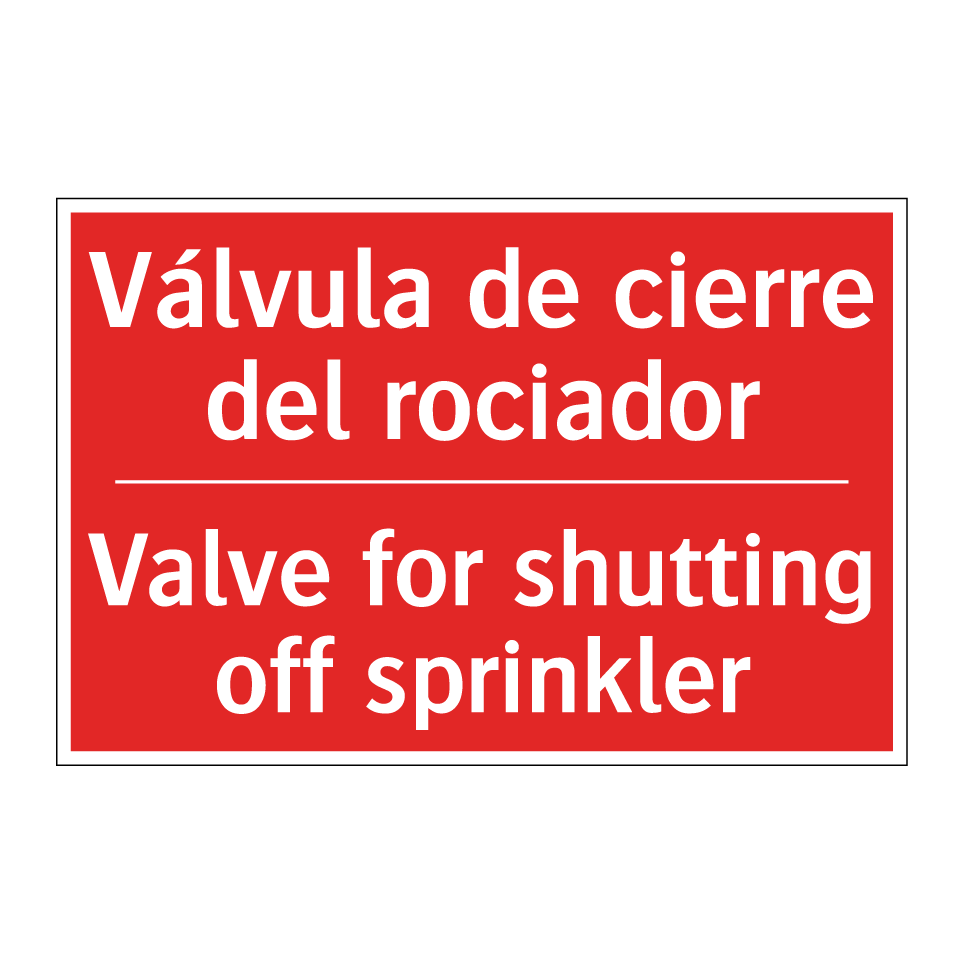 Válvula de cierre del rociador - Valve for shutting off /.../