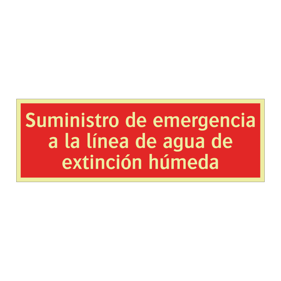 Suministro de emergencia a la línea de agua de extinción húmeda