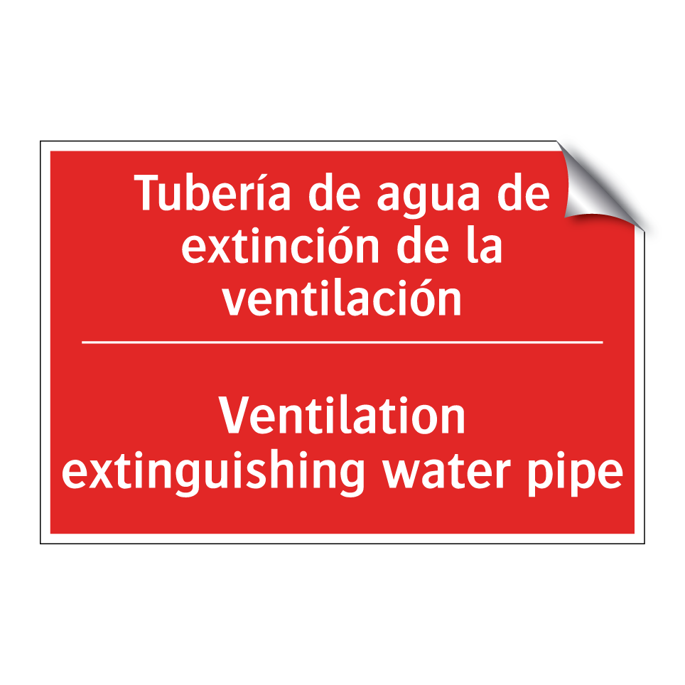 Tubería de agua de extinción /.../ - Ventilation extinguishing /.../