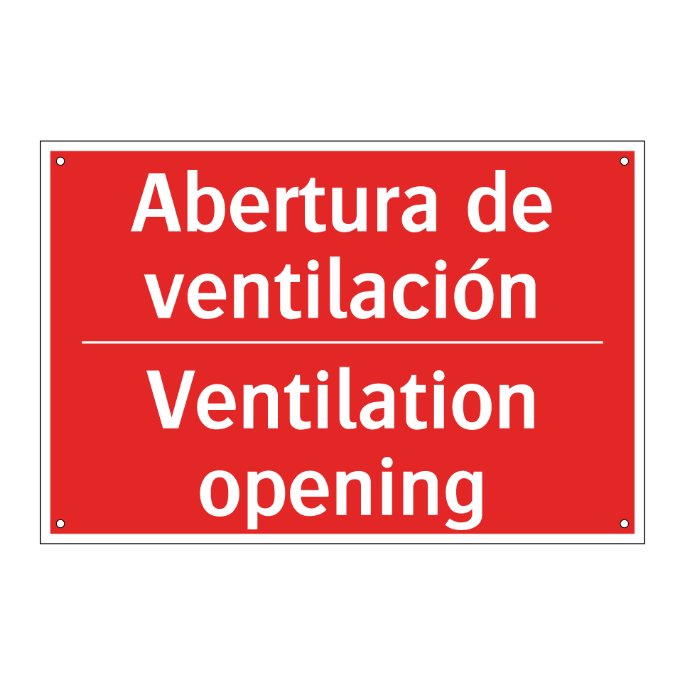 Abertura de ventilación - Ventilation opening