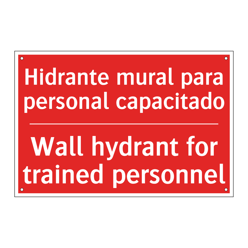 Hidrante mural para personal /.../ - Wall hydrant for trained /.../