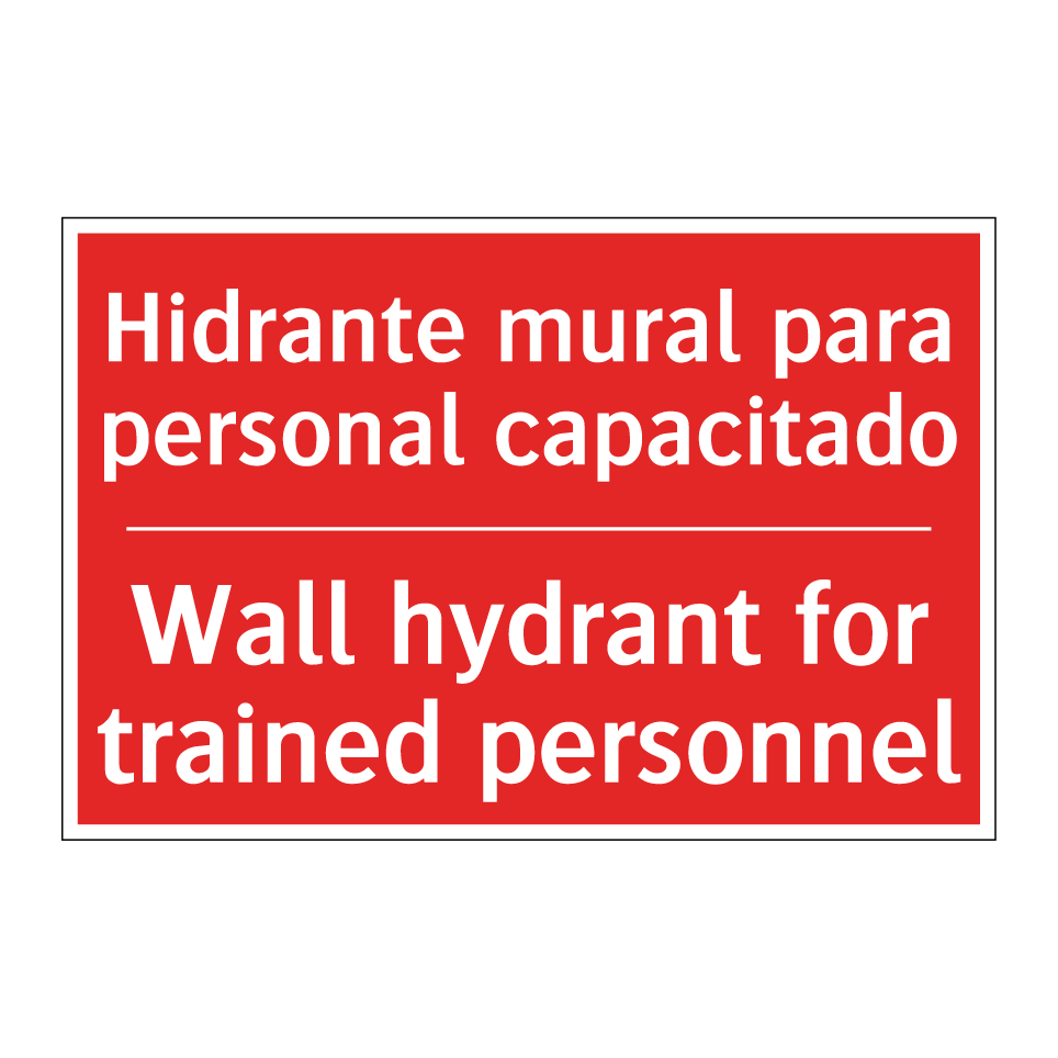 Hidrante mural para personal /.../ - Wall hydrant for trained /.../