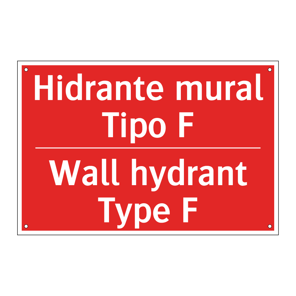 Hidrante mural Tipo F - Wall hydrant Type F