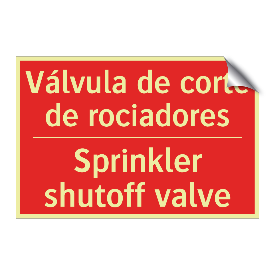 Válvula de corte de rociadores - Sprinkler shutoff valve
