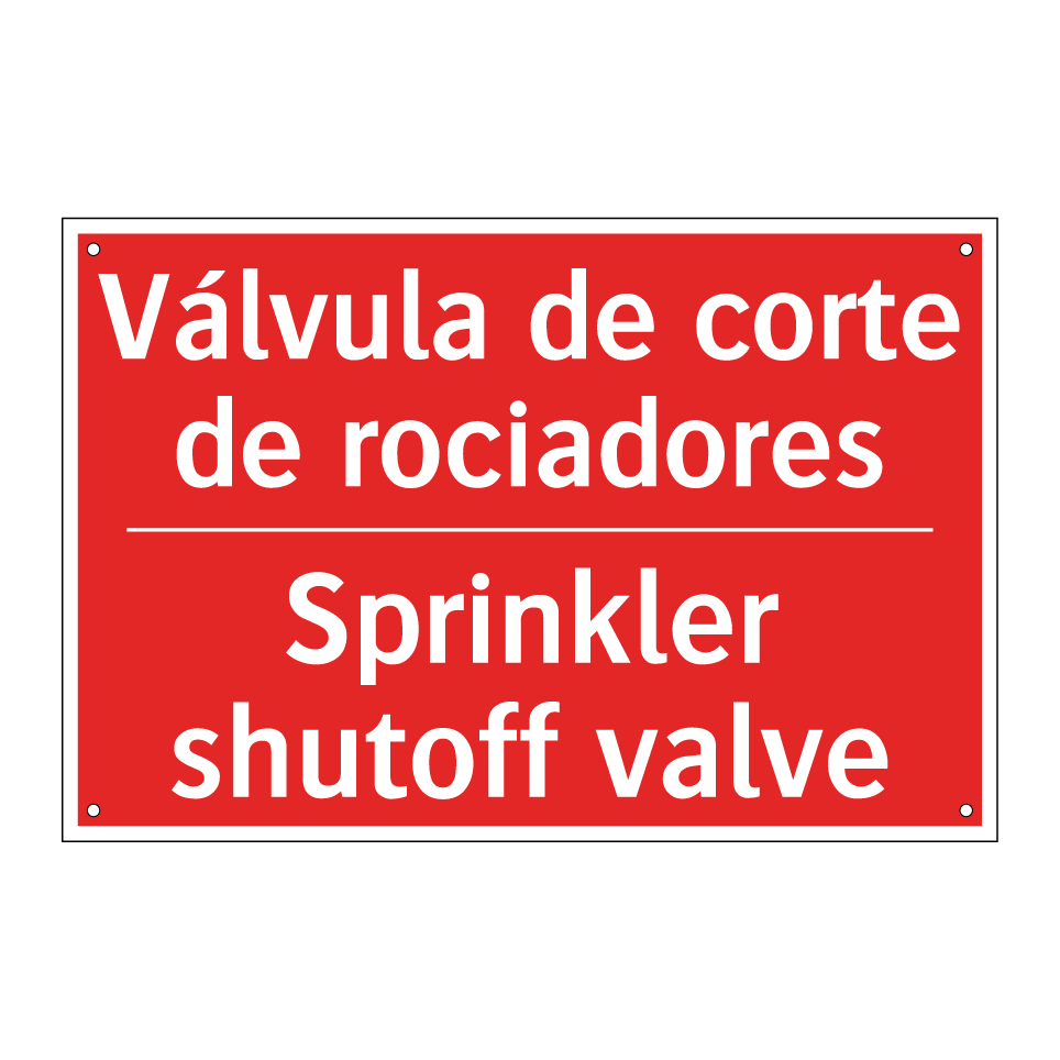 Válvula de corte de rociadores - Sprinkler shutoff valve