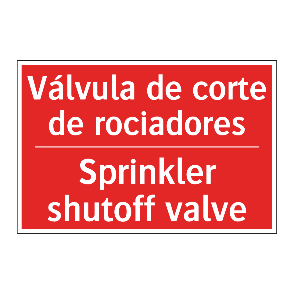Válvula de corte de rociadores - Sprinkler shutoff valve