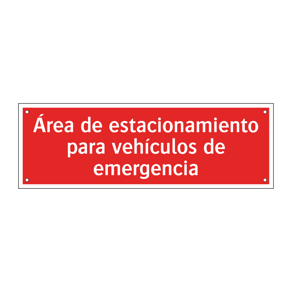 Área de estacionamiento para vehículos de emergencia