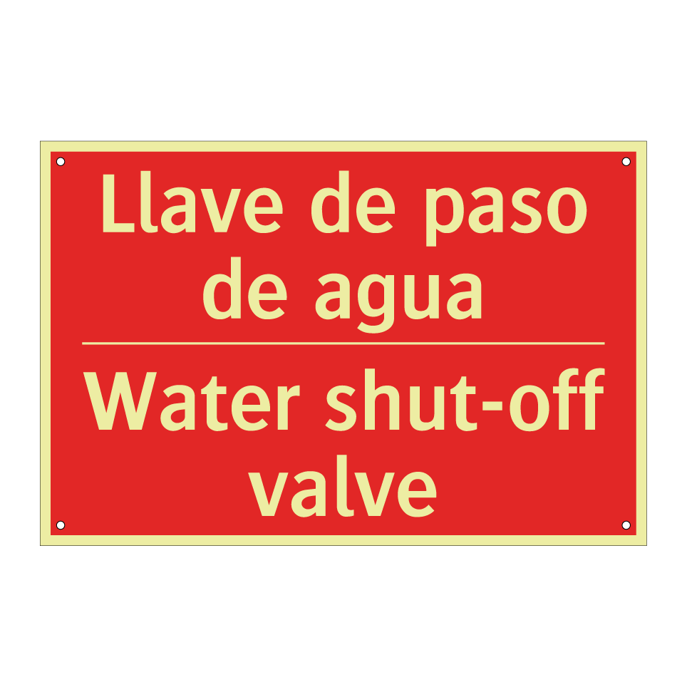 Llave de paso de agua - Water shut-off valve