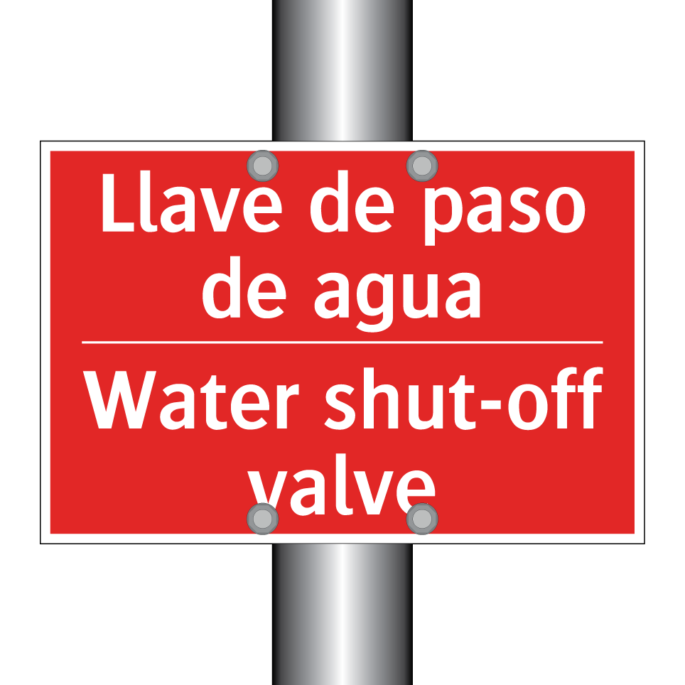Llave de paso de agua - Water shut-off valve