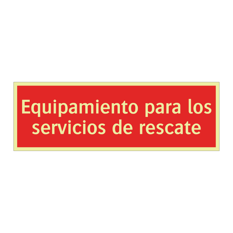 Equipamiento para los servicios de rescate