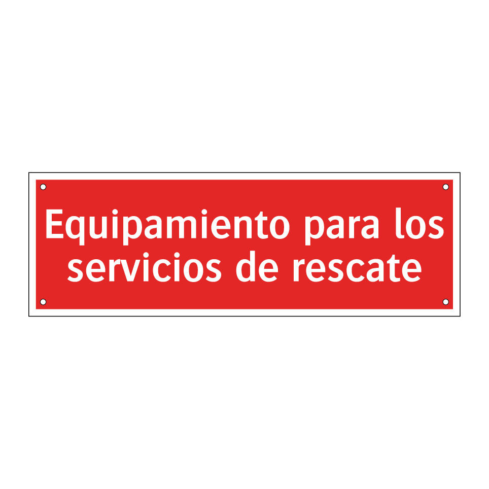 Equipamiento para los servicios de rescate