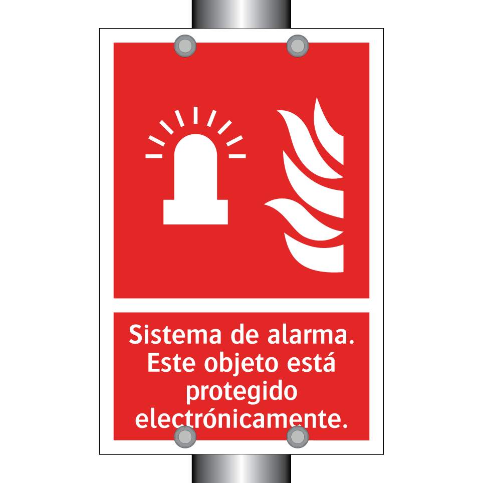 Sistema de alarma. Este objeto está protegido electrónicamente.