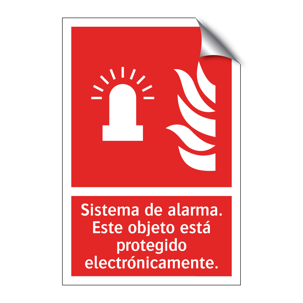 Sistema de alarma. Este objeto está protegido electrónicamente.