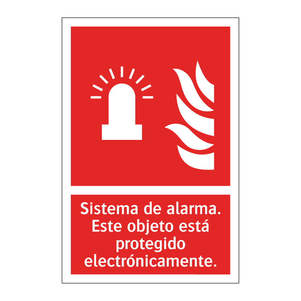 Sistema de alarma. Este objeto está protegido electrónicamente.