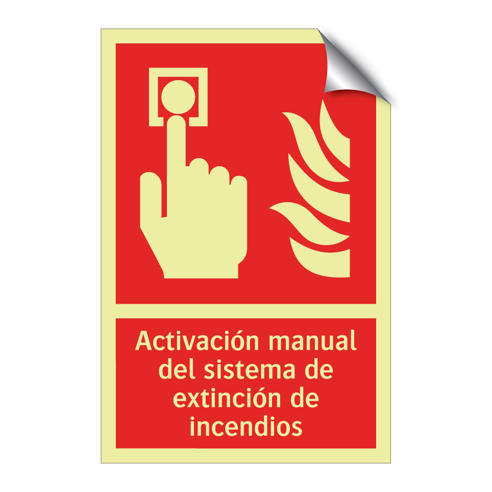 Activación manual del sistema de extinción de incendios