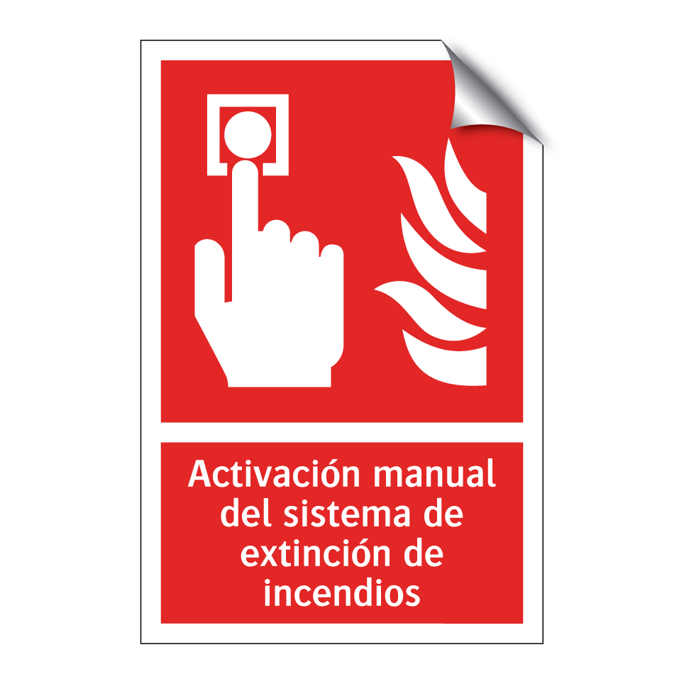 Activación manual del sistema de extinción de incendios