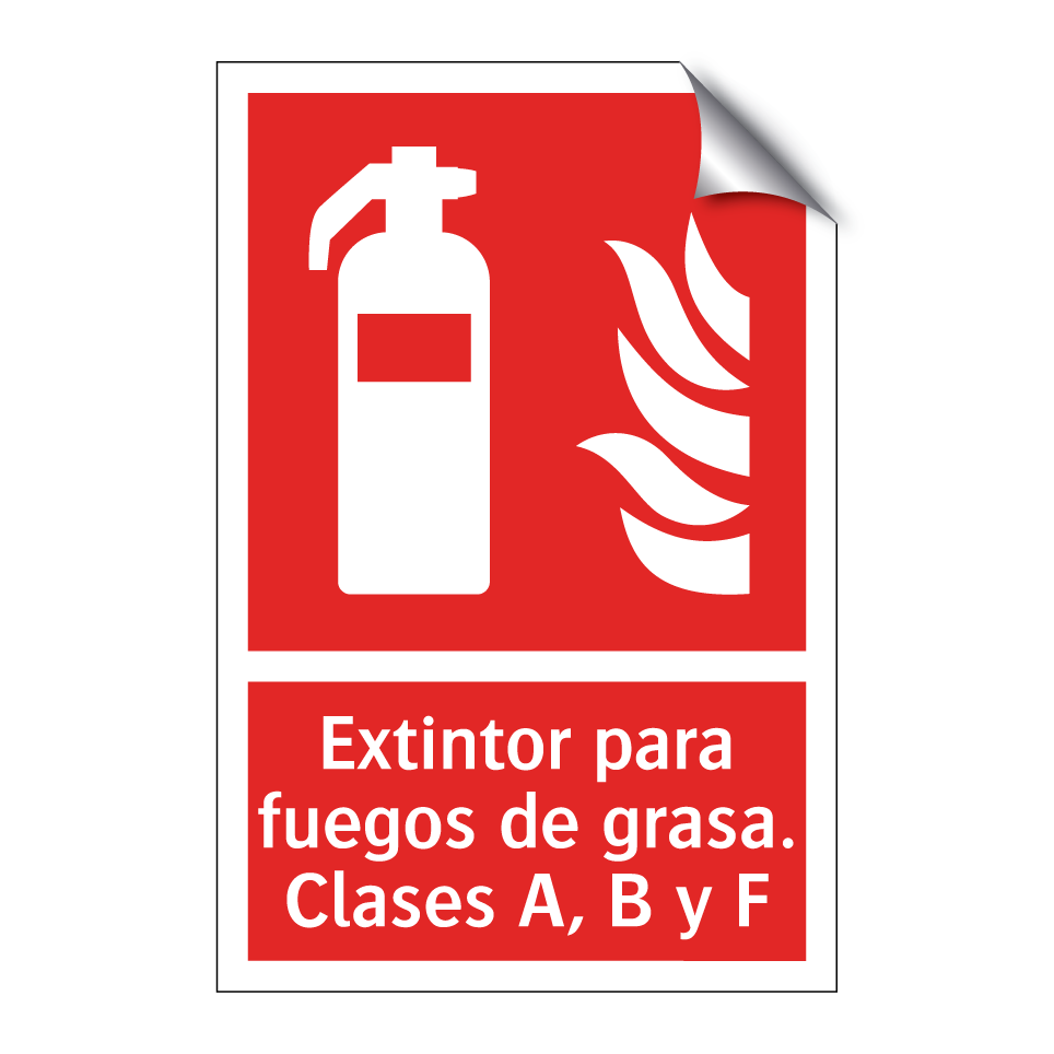Extintor para fuegos de grasa. Clases A, B y F