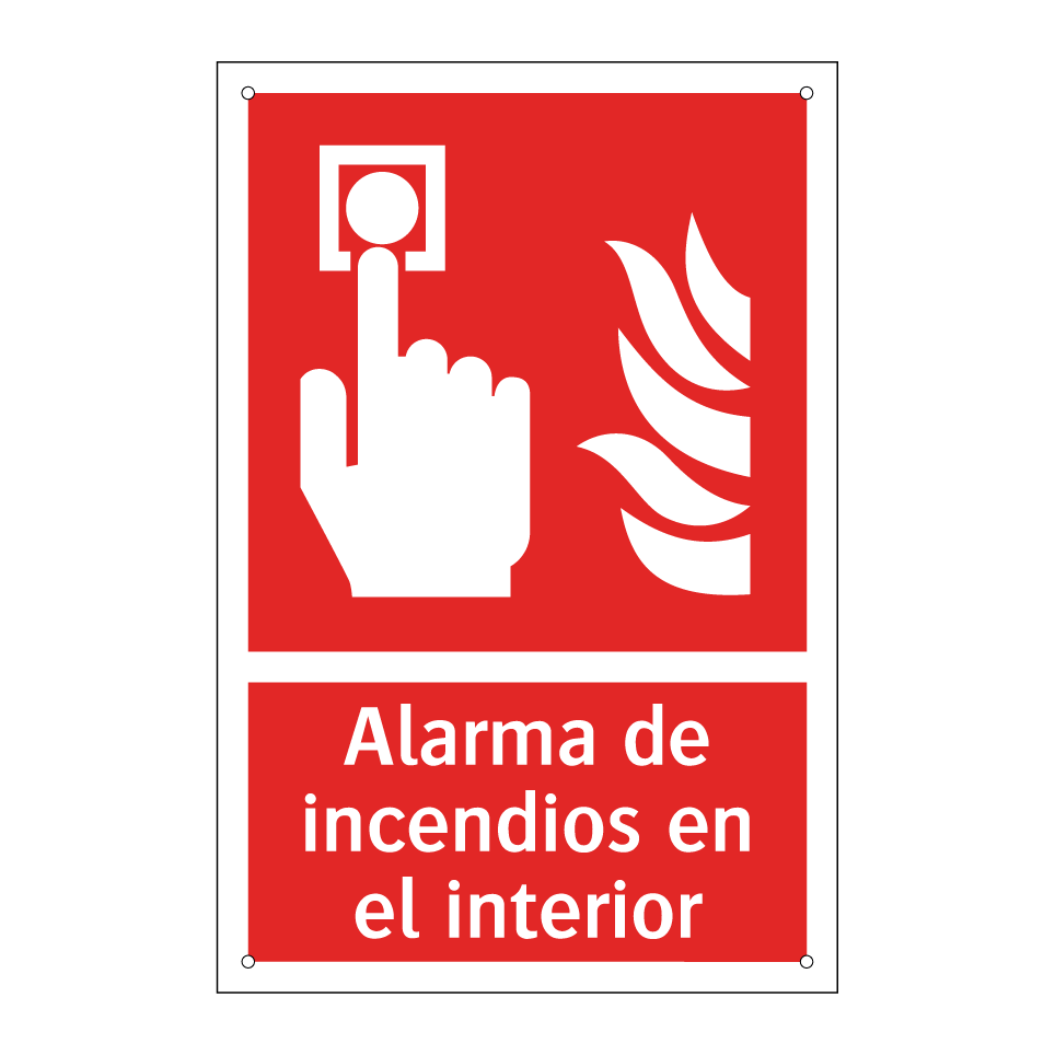 Alarma de incendios en el interior