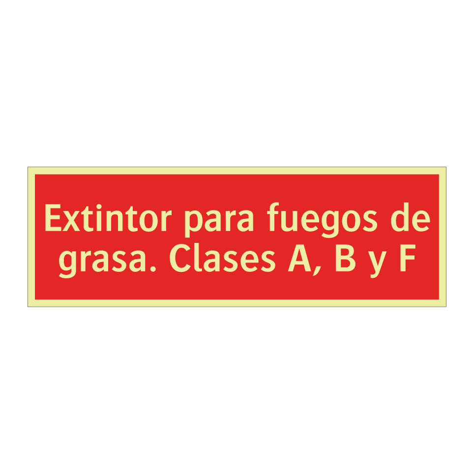 Extintor para fuegos de grasa. Clases A, B y F