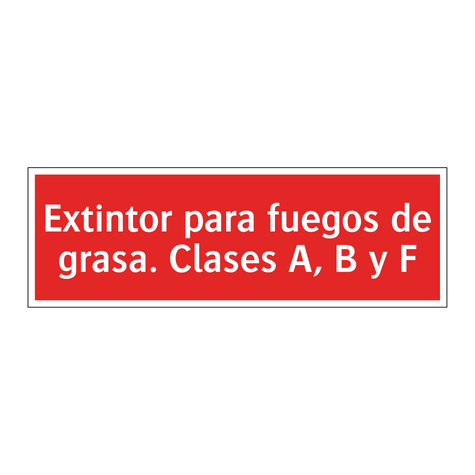 Extintor para fuegos de grasa. Clases A, B y F