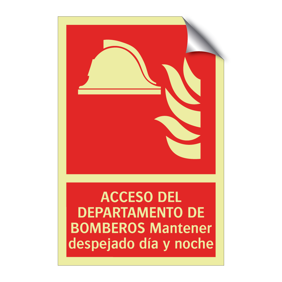 ACCESO DEL DEPARTAMENTO DE BOMBEROS Mantener despejado día y noche