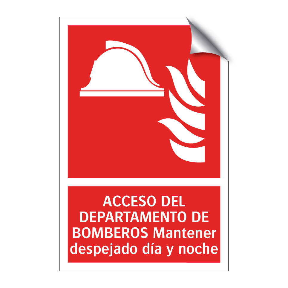 ACCESO DEL DEPARTAMENTO DE BOMBEROS Mantener despejado día y noche