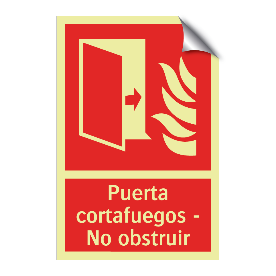 Puerta cortafuegos - No obstruir