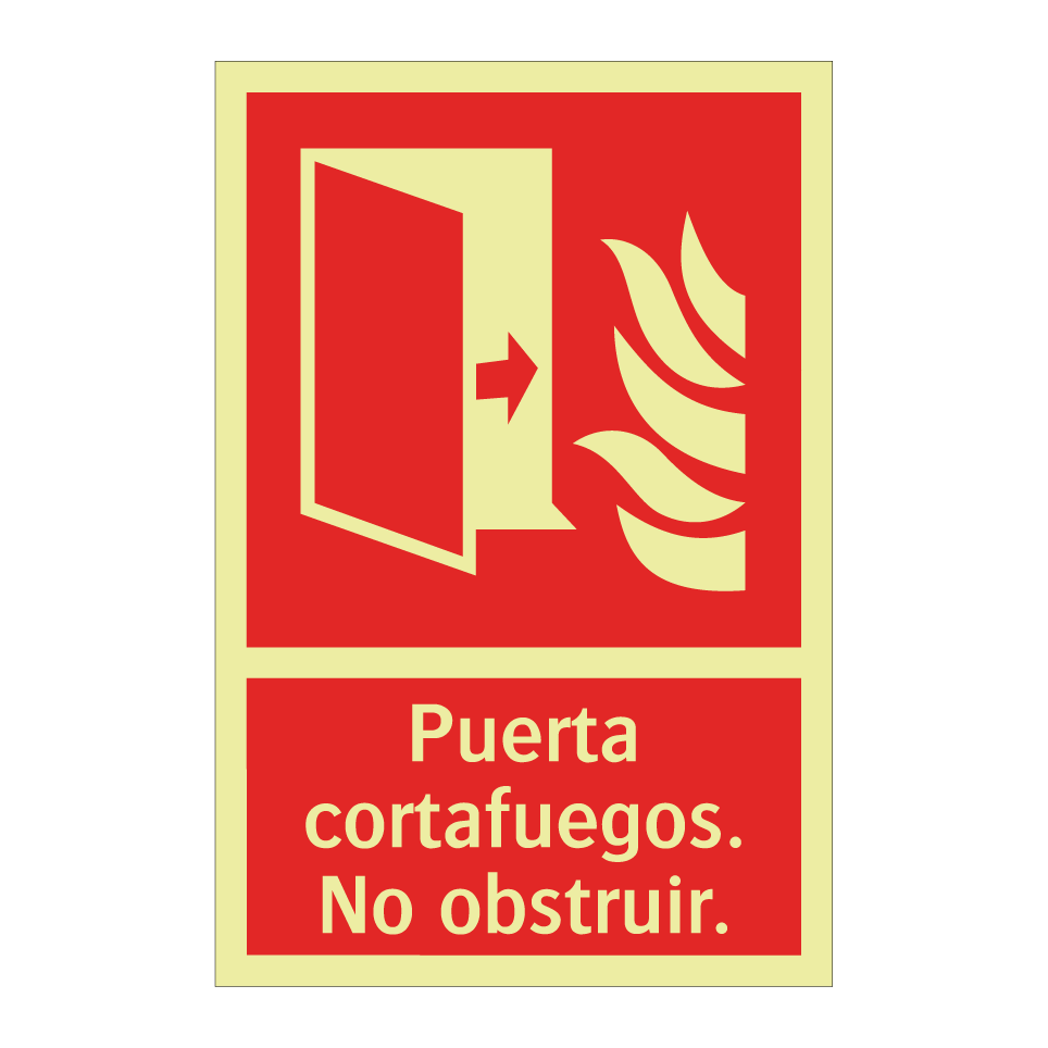 Puerta cortafuegos. No obstruir.
