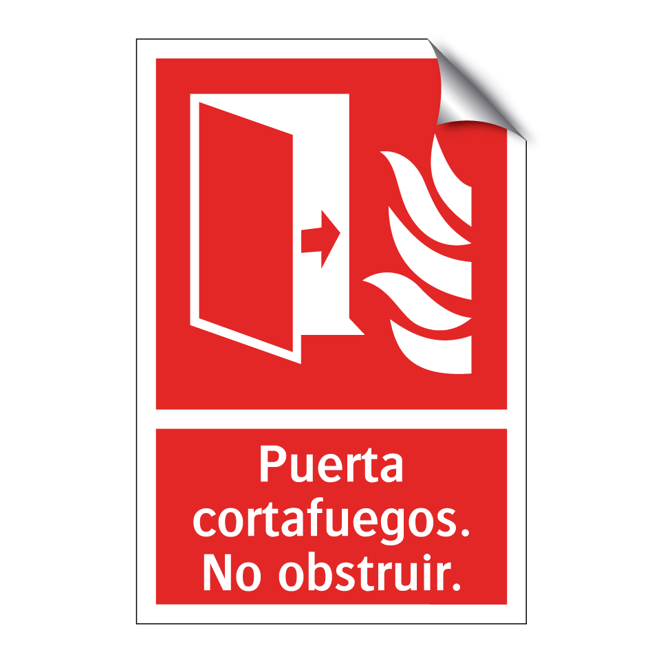 Puerta cortafuegos. No obstruir.