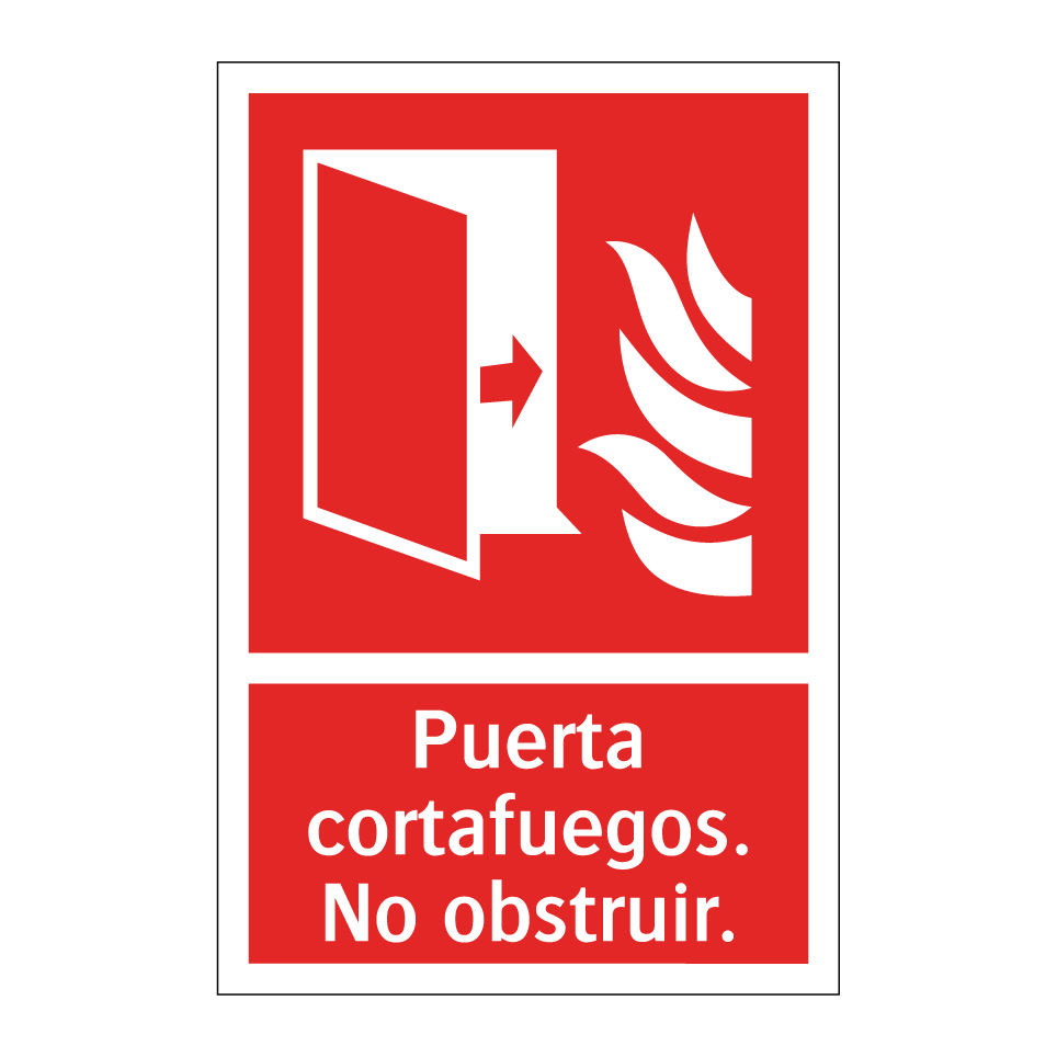 Puerta cortafuegos. No obstruir.