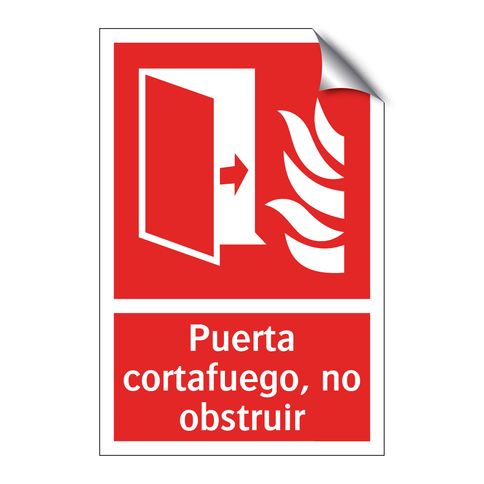 Puerta cortafuego, no obstruir