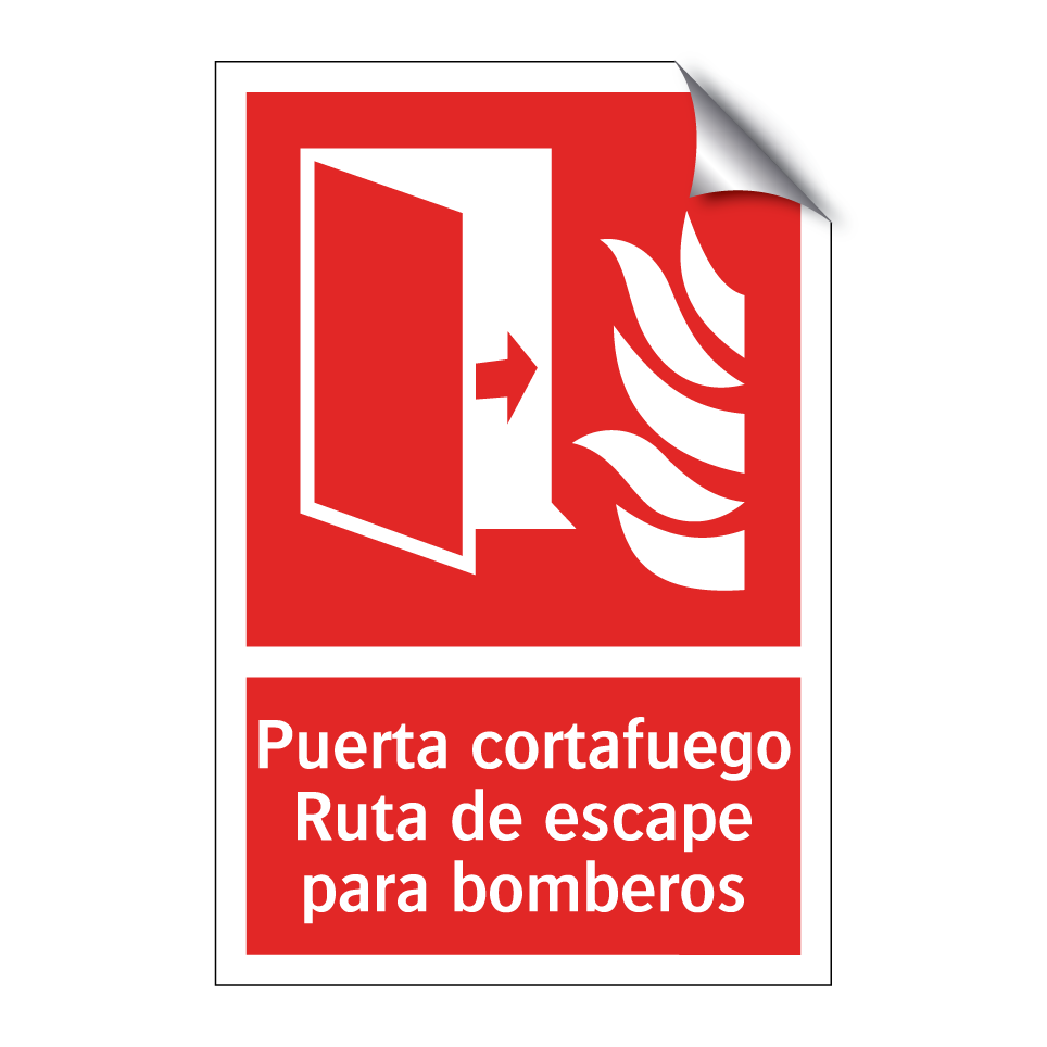 Puerta cortafuego Ruta de escape para bomberos
