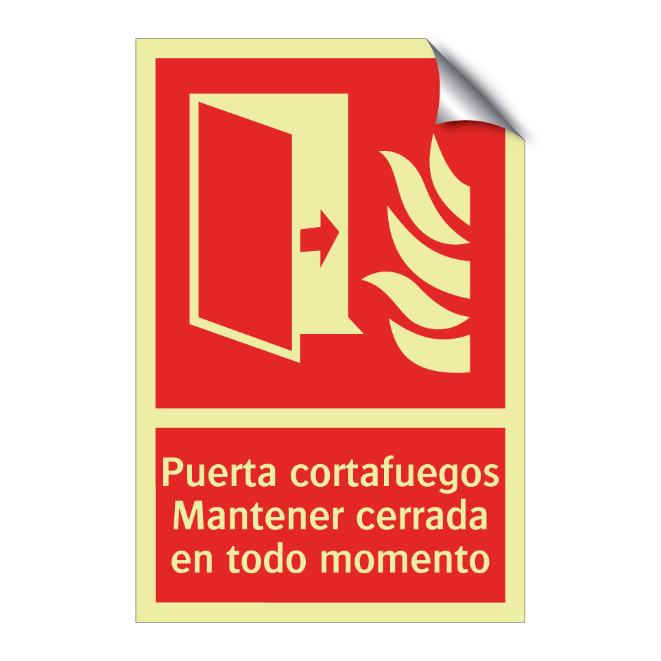 Puerta cortafuegos Mantener cerrada en todo momento