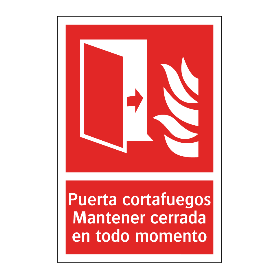 Puerta cortafuegos Mantener cerrada en todo momento