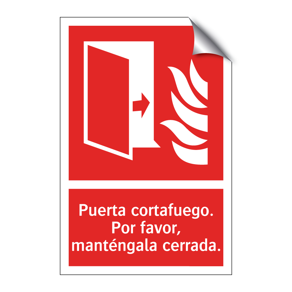 Puerta cortafuego. Por favor, manténgala cerrada.