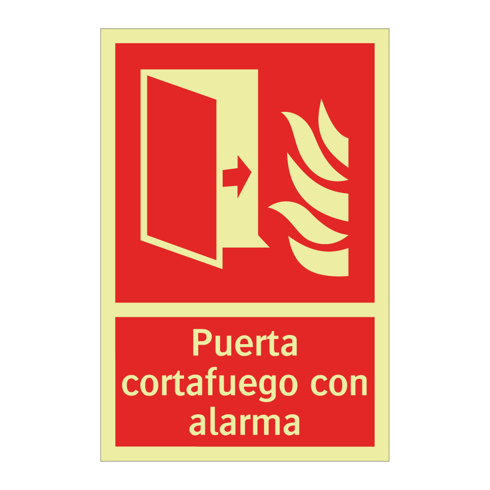 Puerta cortafuego con alarma