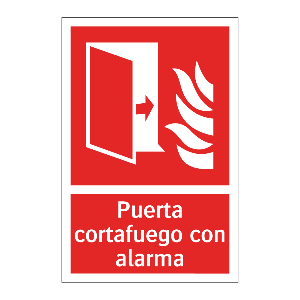 Puerta cortafuego con alarma