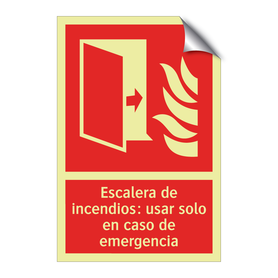 Escalera de incendios: usar solo en caso de emergencia