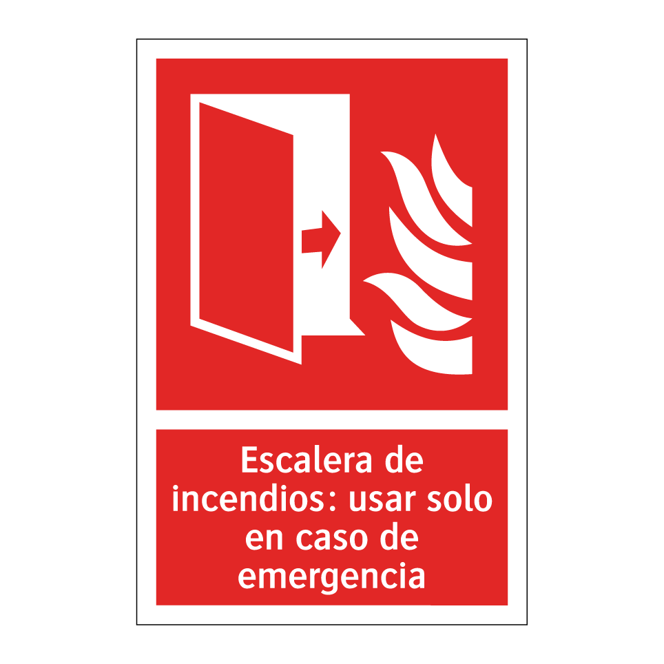 Escalera de incendios: usar solo en caso de emergencia