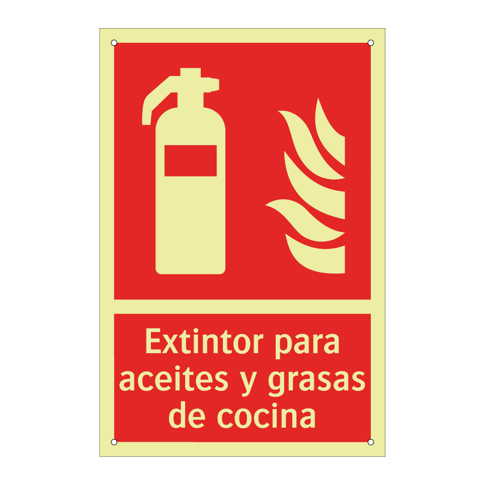 Extintor para aceites y grasas de cocina