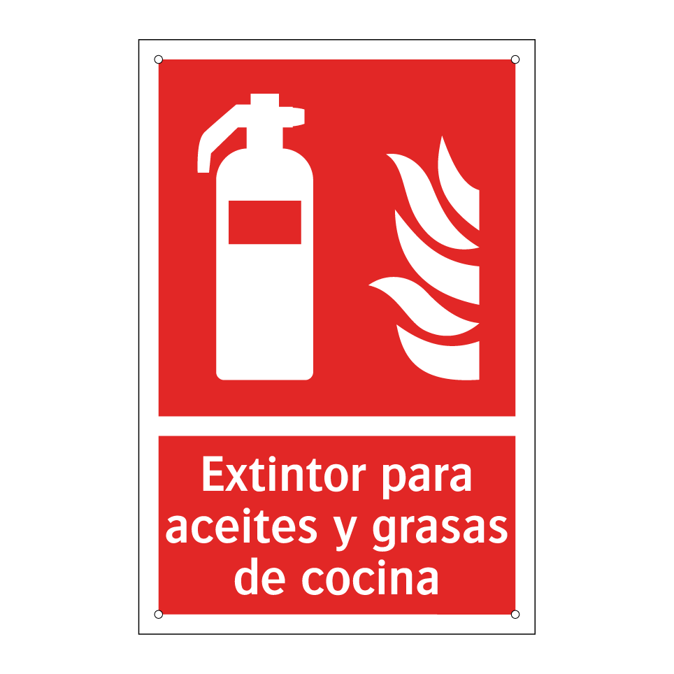 Extintor para aceites y grasas de cocina