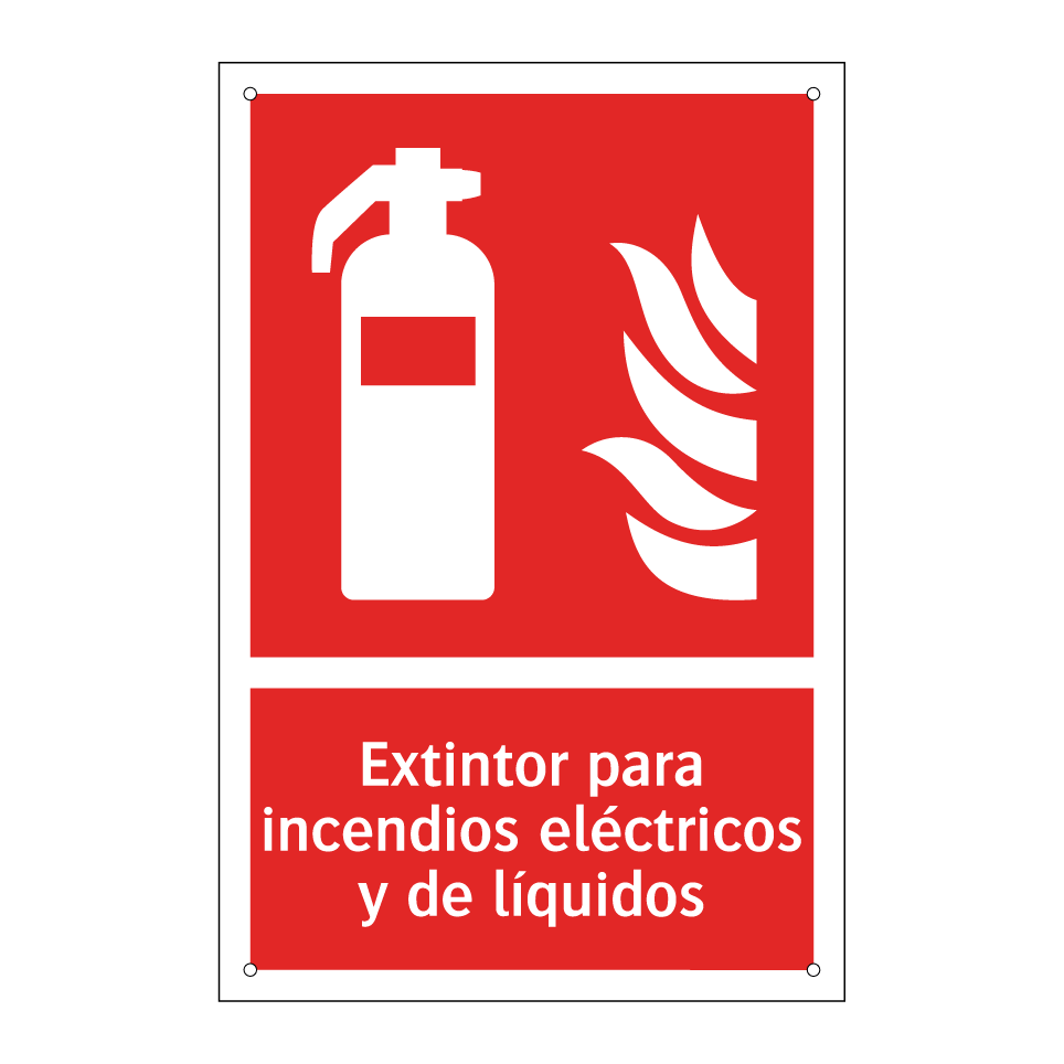 Extintor para incendios eléctricos y de líquidos
